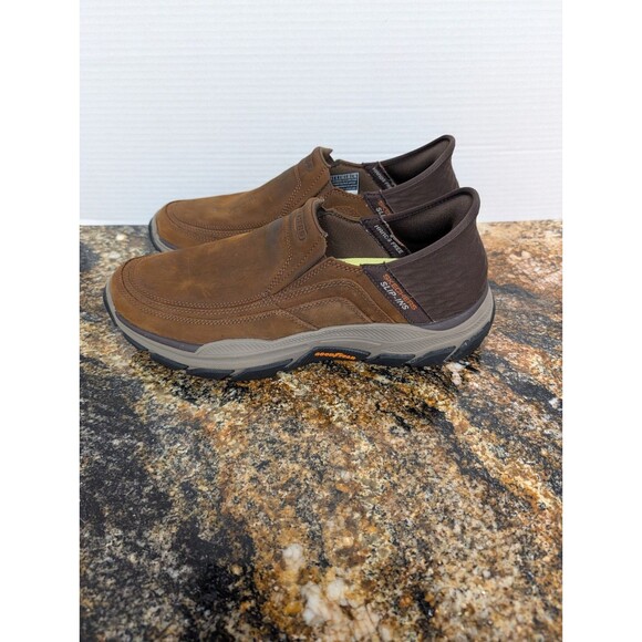 Skechers Slip-ins Respected Mens Slip On Shoes in Dark Brown - 10 US main image 6